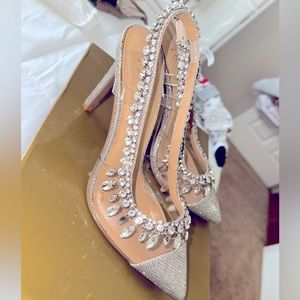 Thalia Sodi Silver heels